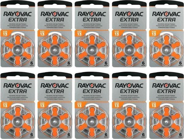 Rayovac Extra 13 Numara Işitme Cihazı Pili (10 Paket X 6 Adet= 60 Adet Pil) - Image 1