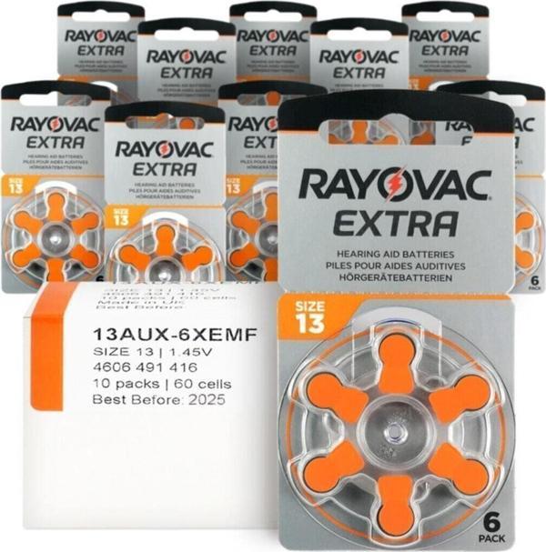 Rayovac Extra 13 Numara Işitme Cihazı Pili 6X10 (60 Adet) - Image 1