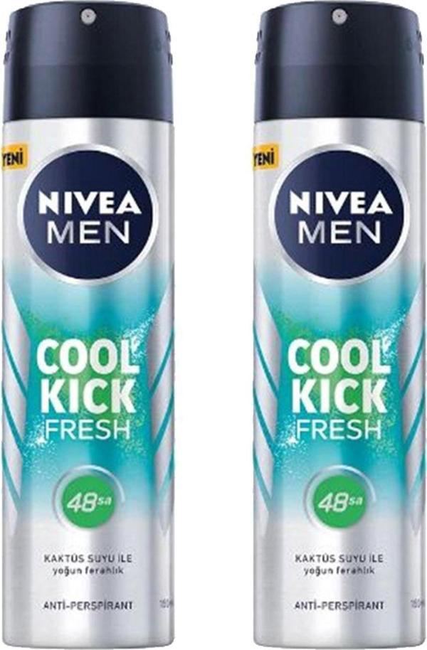 Nıvea 2 Adet Men Cool Kick Fresh Erkek Deodorant Sprey 150 Ml - Image 1