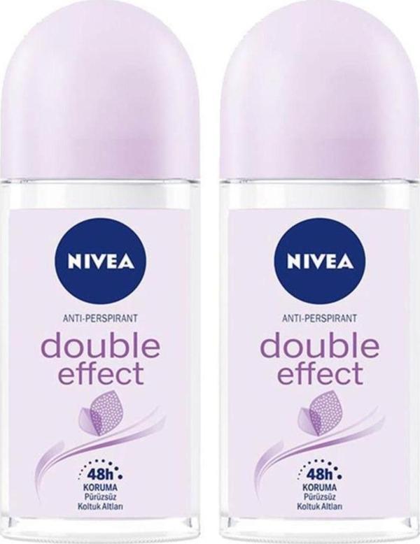 Nıvea Double Effect 50 Ml Kadın Roll-On 2 Adet 4224221597 - Image 1