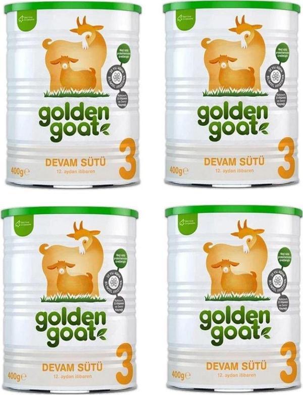 Golden Goat 3 Keçi Devam Sütü 400 Gr 4 Adet - Image 1