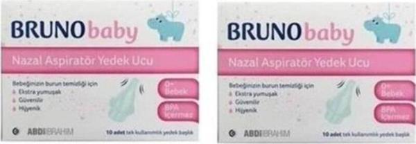 Bruno Baby Nazal Aspiratör Yedek Ucu 10'Lu 2 Adet - Image 1