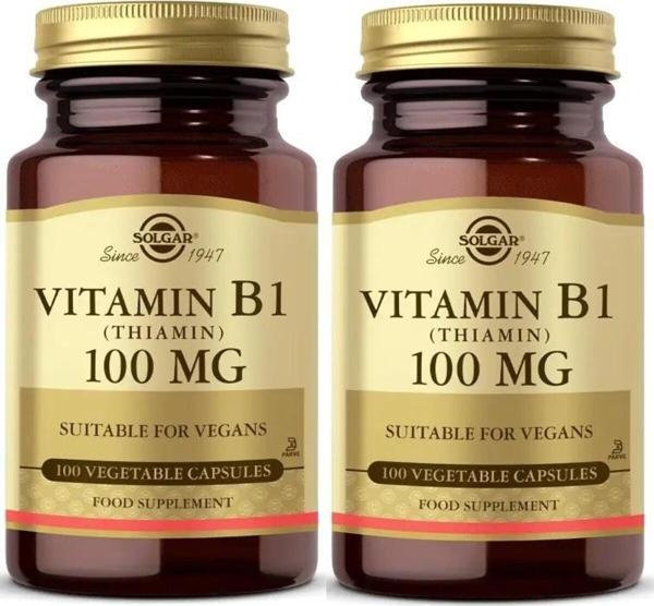 Solgar Vitamin B1 (Thiamin) 100 Mg 100 Kapsül 2 Adet - Image 1
