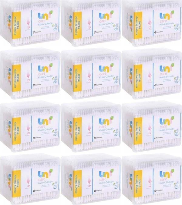 Uni Baby Kulak Temizleme Çubuğu 300 Adet Avantajlı Kutu (12 Li Set) - Image 1