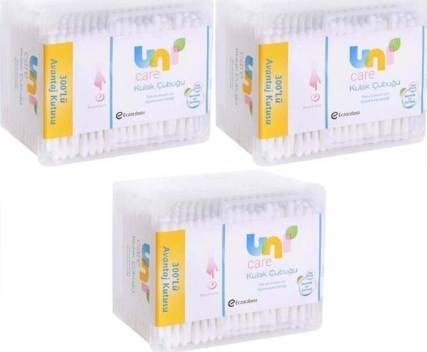 Uni Baby Kulak Temizleme Çubuğu 300 Adet Avantajlı Kutu (3 Lü Set) - Image 1