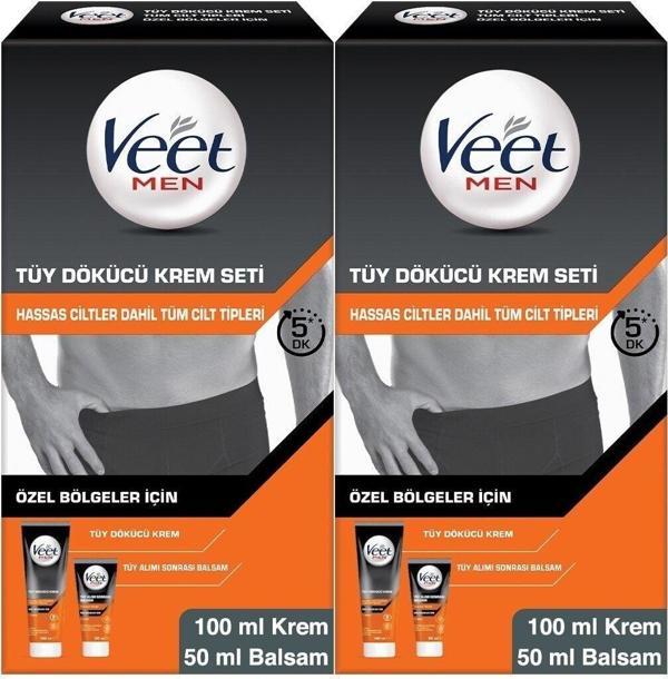 Veet Men Tüy Dökücü Krem Seti 100 Ml + 50 Ml 2 Adet - Image 1
