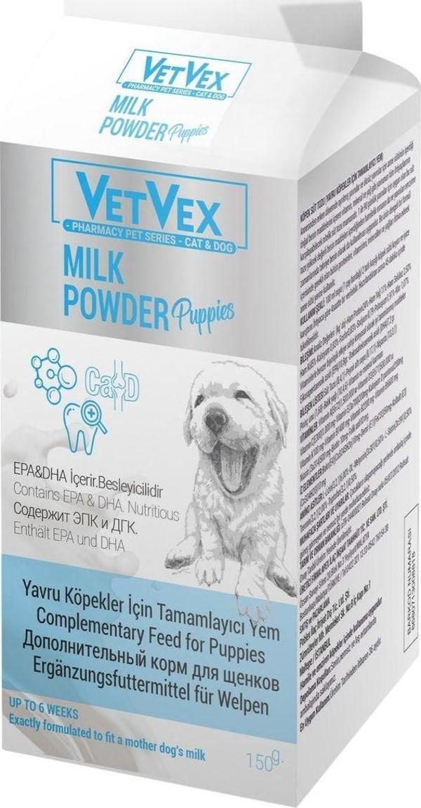 Vetvex Milk Powder Yavru Köpekler Için Tamamlayıcı Yem Süt Tozu 150 Gr - - Image 1