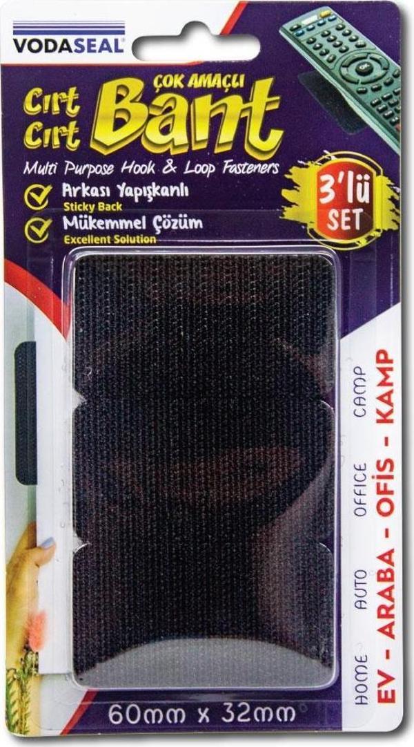 Vodaseal Çok Amaçlı Yapışkanlı Cırt Cırt Bant - 60x32 mm. - Üçlü Set - Image 1