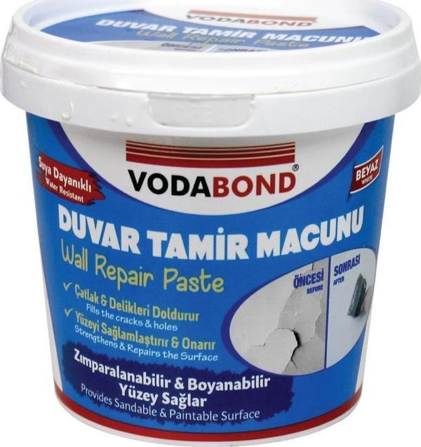 VodaBond Suya Dayanıklı Duvar Tamir Macunu Beyaz 500 gr. - Image 1