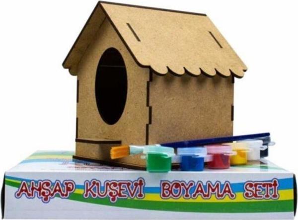 Ahşap Boyama Ahşap Kuş Evi Seti Kuş Yuvası - Image 1