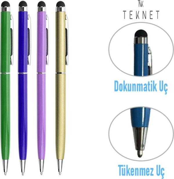 4'lü Paket Dokunmatik Kalem Tablet Telefon Için Çizim & Yazı Kalemi 2 In 1 Tükenmez Uçlu Tam Uyumlu - Image 1