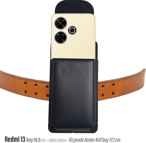 Redmi 13 Kemer Kılıfı | Bele Takılan Kemer Kılıf Kapaklı - Image 1