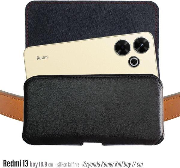 Redmi 13 Kemer Kılıfı | Kapaklı Yan Bel Kemer Telefon Kılıfı - Image 1