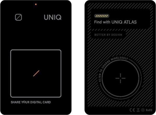 Atlas Serisi NFC Find My Destekli Dijital Göstergeli Kablosuz Şarjlı Dijital Kart - Image 1
