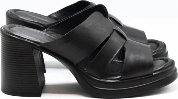 Venüs 2413403Y Kadın Deri Topuklu Terlik - Image 1