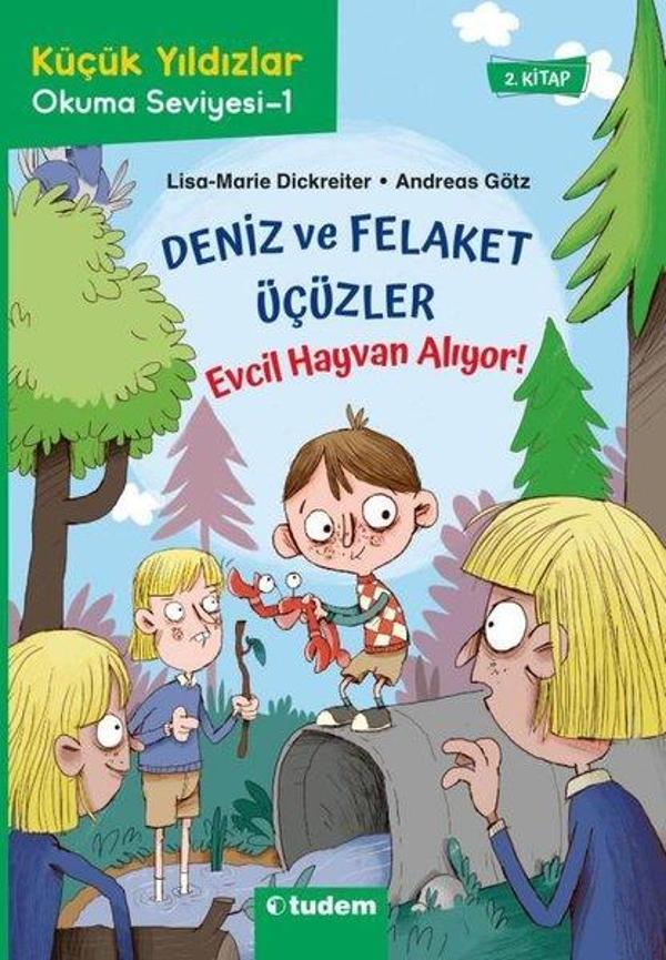 Deniz ve Felaket Üçüzler: Evcil Hayvan Alıyor! Küçük Yıldızlar Okuma Seviyesi - 1 - Tudem Yayınları - Image 1