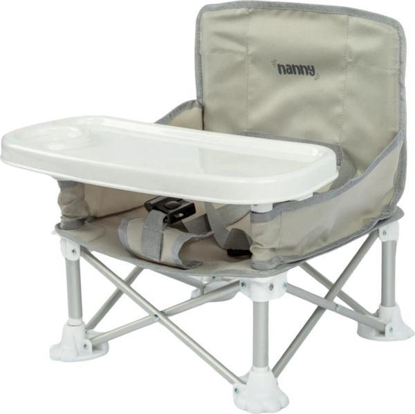 Deluxe Portatif Katlanabilir Mama Sandalyesi Açık Gri - Image 1