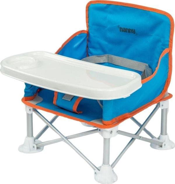 Deluxe Portatif Katlanabilir Mama Sandalyesi Mavi - Image 1