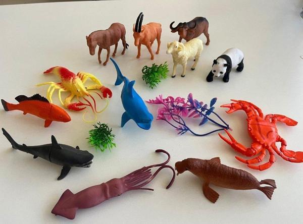 Hayvanlar Alemi Seti 15 Parçalı Full Set Deniz Hayvanları ve Kara Hayvanları - Image 1