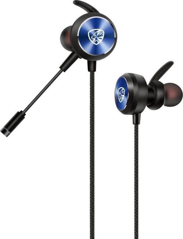 Hytech HY-GK3 3,5 Oyuncu Esnek Mikrofonlu Mavi Kulakiçi Kulaklık - Image 1