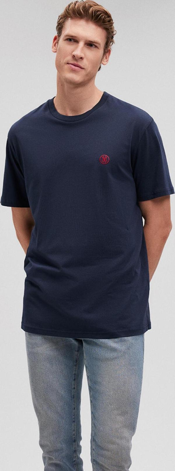 Mavi M067074-33207 Logo Nakışlı Tişört Gece Lacivert Ss Erkek T-Shirt - Image 1