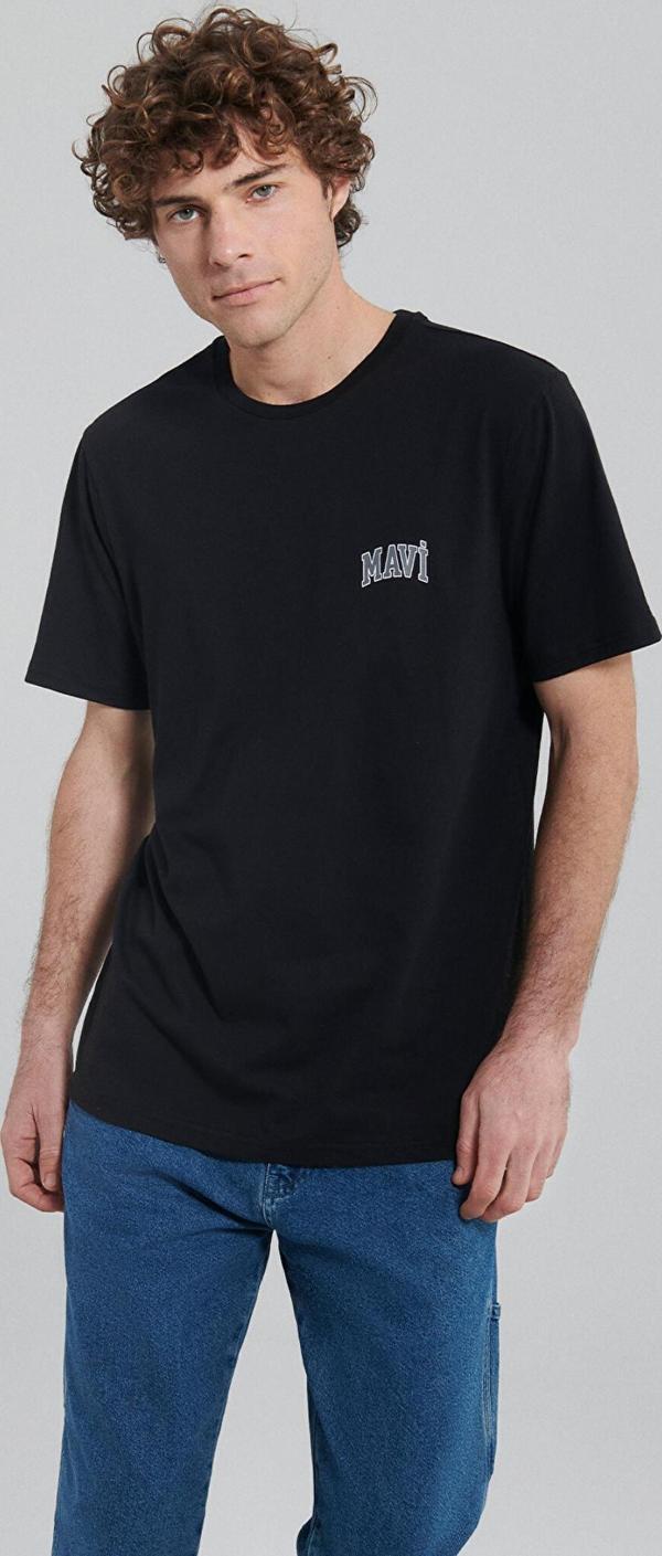 Mavi M0611714-900 Mavi Logo Tişört Siyah Ss Erkek T-Shirt - Image 1