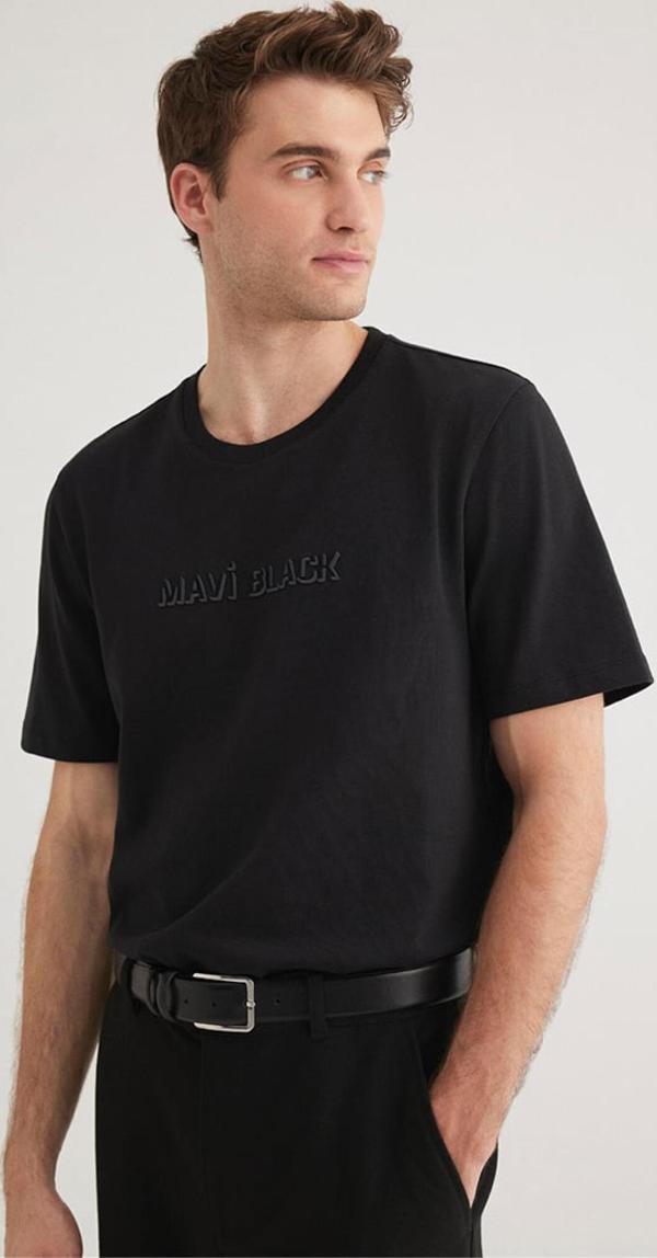 Mavi M0612527-900 Erkek Mavi Baskılı T-Shirt - Image 1