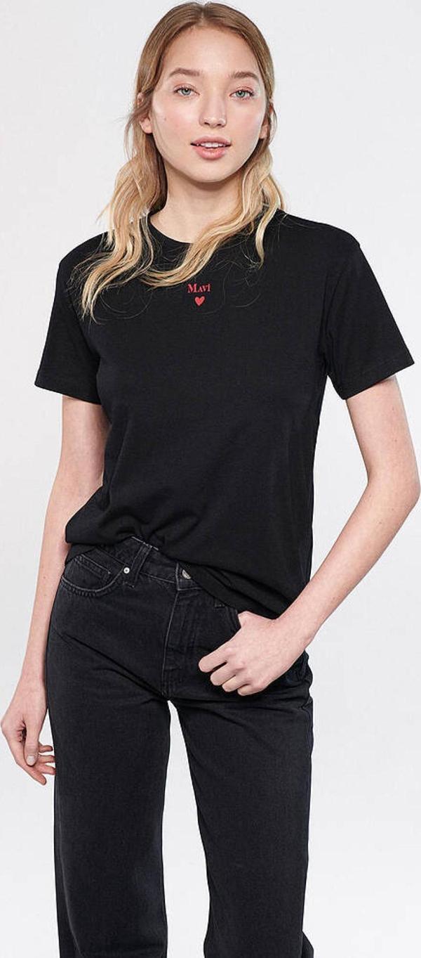 Mavi M1601185-900-23Y Kadın Mavi Baskılı T-Shirt Siyah - Image 1