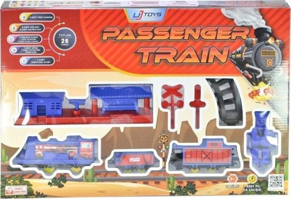 020002 İstasyonlu Tren Kırmızı -UJtoys - Image 1