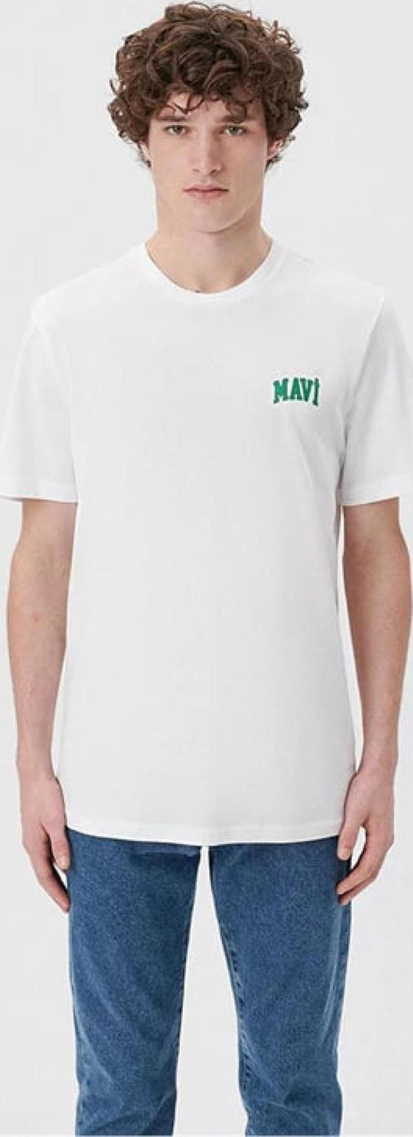 Mavi M0611714-620 Mavi Logo Tişört Beyaz Ss Erkek T-Shirt - Image 1