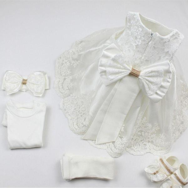 Kız Bebek Elbisesi  Fransız Dantelli Abiye - Image 1