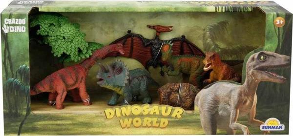 Crazoo Dinozorların Dünyası 5'li Oyun Seti S00002696 - Image 1