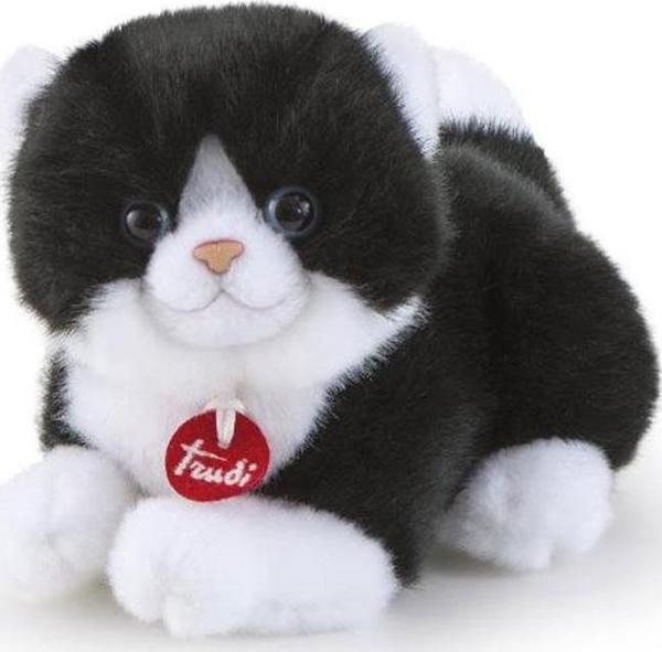 Trudi Peluş Cat White Black TUD49000 - Image 1