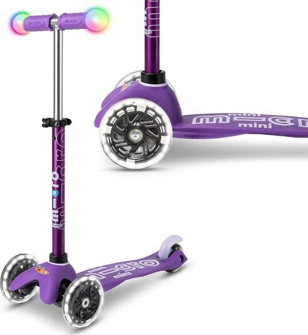 Mini Micro Scooter Deluxe Magic Purple LED MMD129 - Image 1