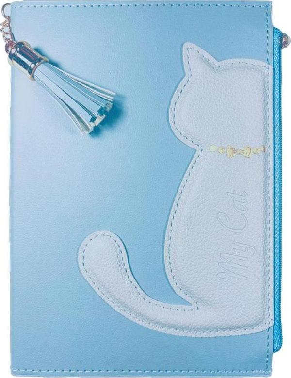 Victoria's Journals Geçmeli Kedili Vegan Kapak 13x18cm Çizgili Defter 125-2128 - Image 1