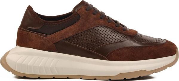 Kahve Hakiki Deri Erkek Sneaker Premium 5394 M - Image 1