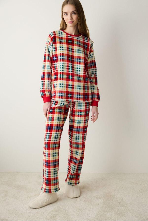 Penti Cold Outside Çok Renkli Pantolon Pijama Takımı - Image 1