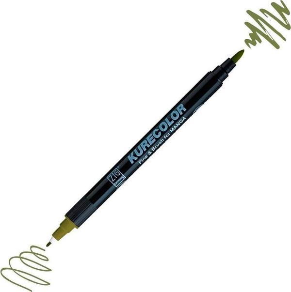 Zig Mangaka Fine&Brush Olive Green 545 Kalem CNKC-2200 - Image 1