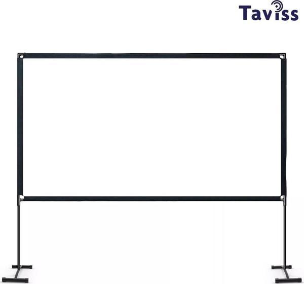 Taviss 120 Inç 276X157 Cm Standlı Açık Alan Projeksiyon Perdesi - Image 1