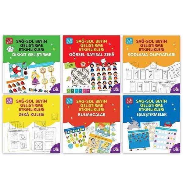 5 - 8 Yaş Sağ - Sol Beyin Geliştirme Etkinlikleri Seti - 6 Kitap Takım - Halk Kitabevi Yayınevi - Image 1