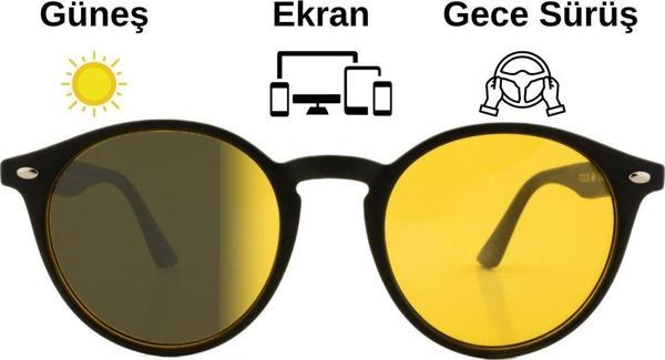 Focus On Eyewear Antifar Fotokromik 3İn1 Gözlük | Gece Sürüş | Ekran | Güneş | Ts002 - Image 1