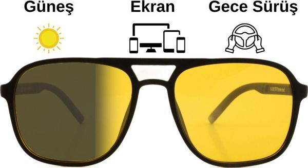 Focus On Eyewear Antifar Fotokromik 3İn1 Gözlük | Gece Sürüş | Ekran | Güneş | Ts018 - Image 1