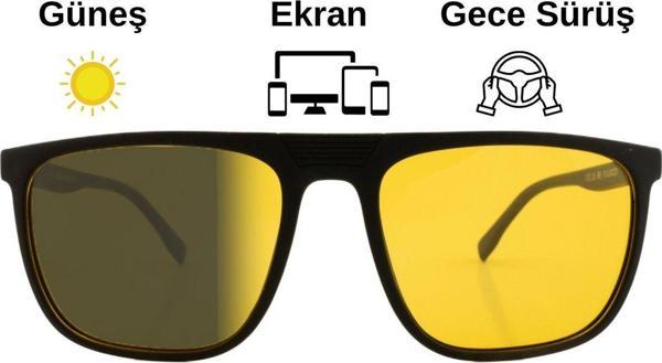 Focus On Eyewear Antifar Fotokromik 3İn1 Gözlük | Gece Sürüş | Ekran | Güneş | Ts023 - Image 1