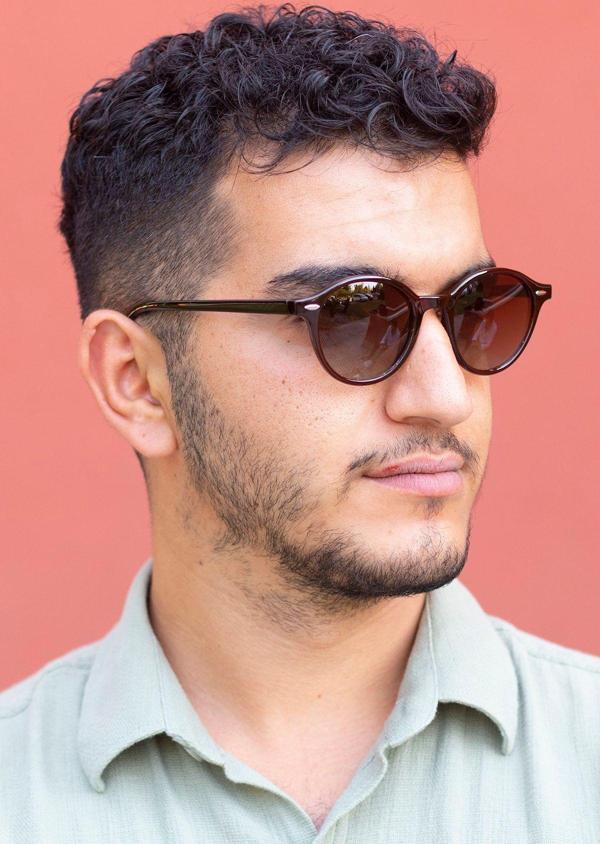 Focus On Eyewear Lemon Brown Retro Yuvarlak Polarize Güneş Gözlüğü - Image 1