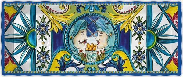 Baci Milano Sicily Melamin Tepsi 49x20 Çok Renkli - Image 1
