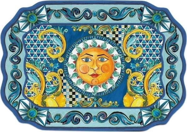 Baci Milano Sicily Tepsi 47x33 Cm Mavi - Image 1