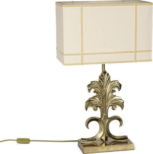 Mikasa Moor Krem Şapkalı Brave Antik Gold Abajur 38x18x64cm - Image 1