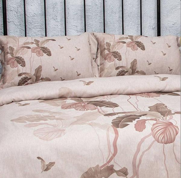 Nazik Home Aden Dijital Baskı Nevresim Takımı Pudra King Size - Image 1