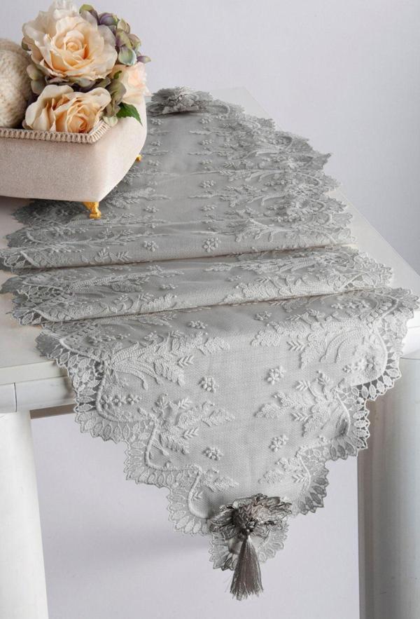 Nazik Home Clara Runner  40 x 140 cm-Gri - Image 1
