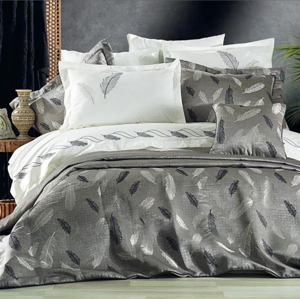 Nazik Home Linda Çeyiz Seti 11 Parça Gri Çift Kişilik - Image 1
